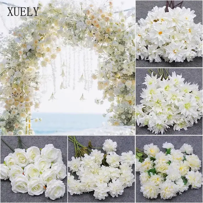 Fleurs artificielles pour décor de mariage