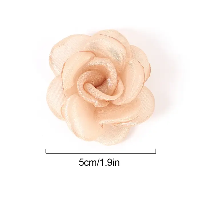 Rose camélia blanche en mousseline de soie