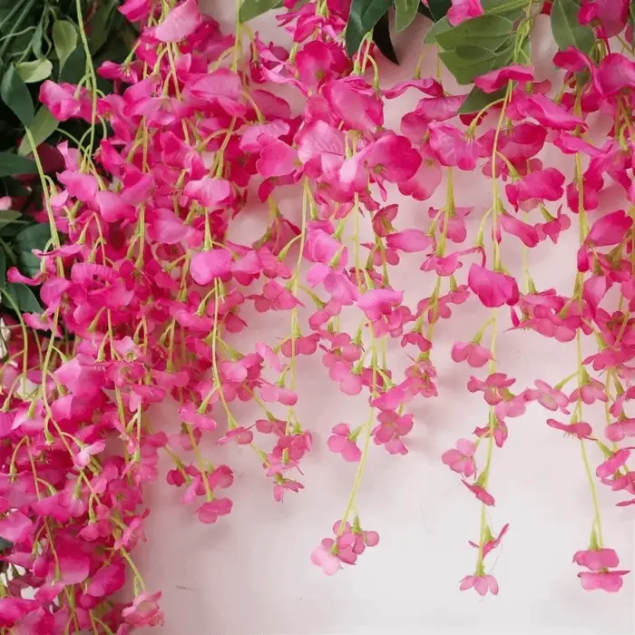 1 Guirlande de 15 fleurs artificielles de glycine