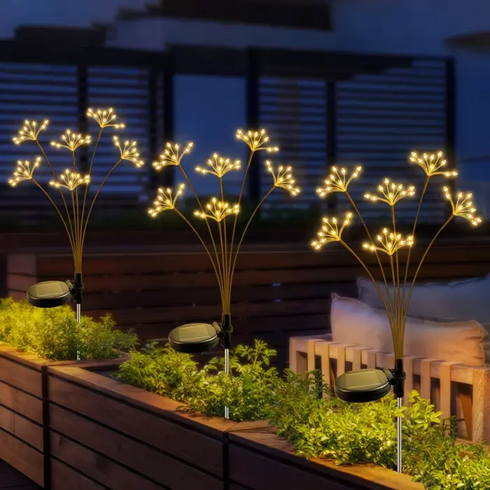 Lampes solaires pour pelouse en forme de fleurs