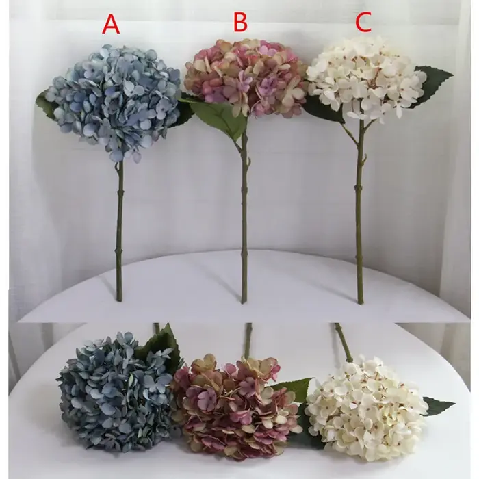 Bouquet d'hortensias artificielles rétro