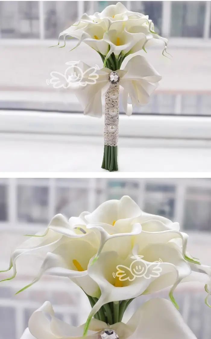 18 lys calla ronds pour bouquet de mariée