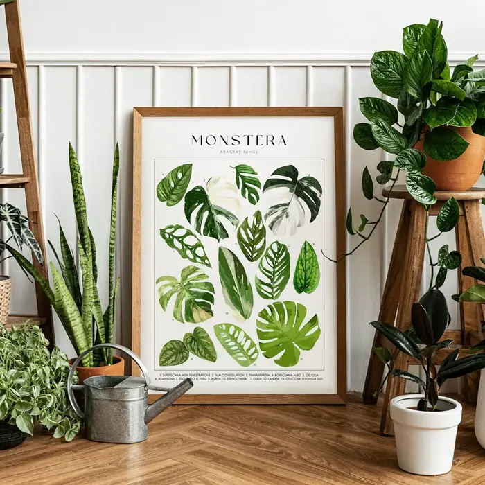 Impression d'art intérieur Feuilles botaniques vertes