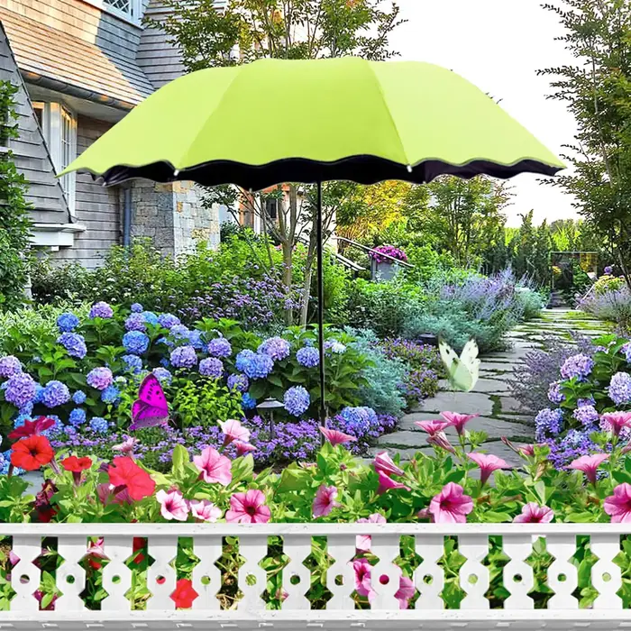 Parasol pour plantes de 95 cm, protection solaire extérieure pour fleurs, idéal pour jardiniers, patios, jardins, vérandas et terrasses.