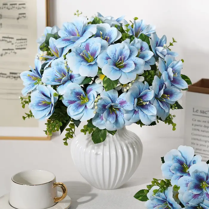 Fleurs artificielles Azalea Couronne de mariage Accueil Chambre Table Automne Décor Bouquet de mariée Jardin Vase Conseil Extérieur Cour Bricolage Cadeau