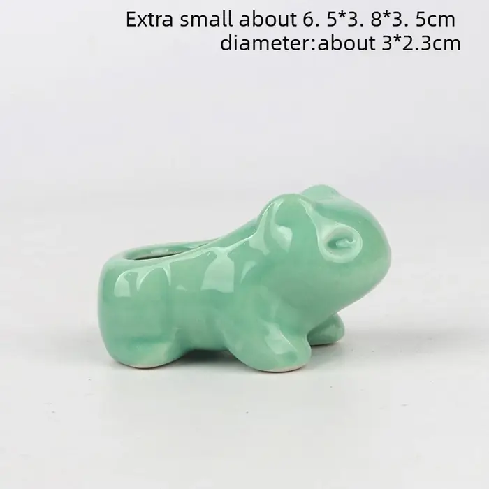 Mini pot de fleurs en céramique avec trou de drainage