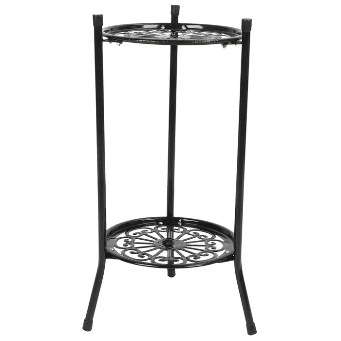 Support de pot de plante en métal à 2 niveaux extensibles, support de fleur, étagère d'affichage, ac