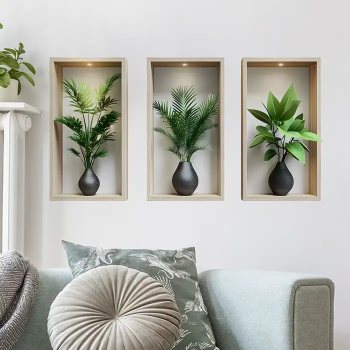 Autocollant Mural plantes vertes