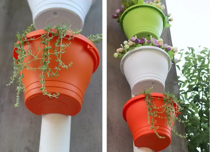 Pot de fleur suspendu, panier créatif