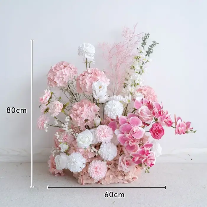 Uflower luxe romantique pêche rose hortensia