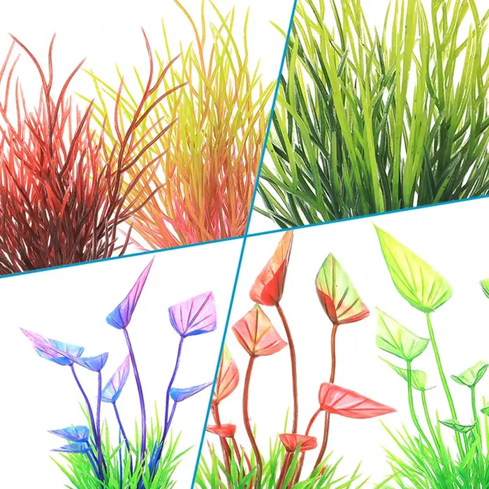 Plantes artificielles de simulation pour décor d'aquarium
