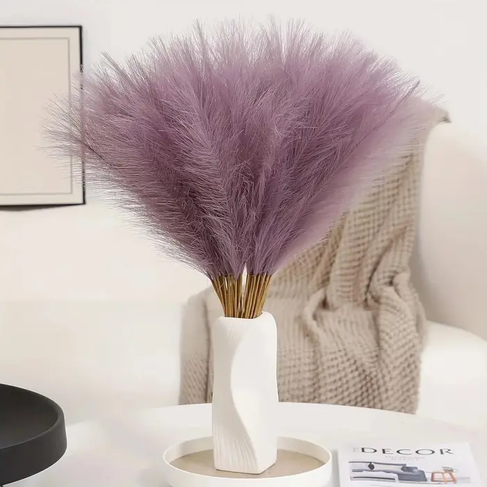 Décor d'herbe de Pampas artificielle, 10 pièces, fausses roses, plantes pour la maison, décoration d