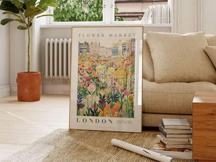 Flower Market London Print