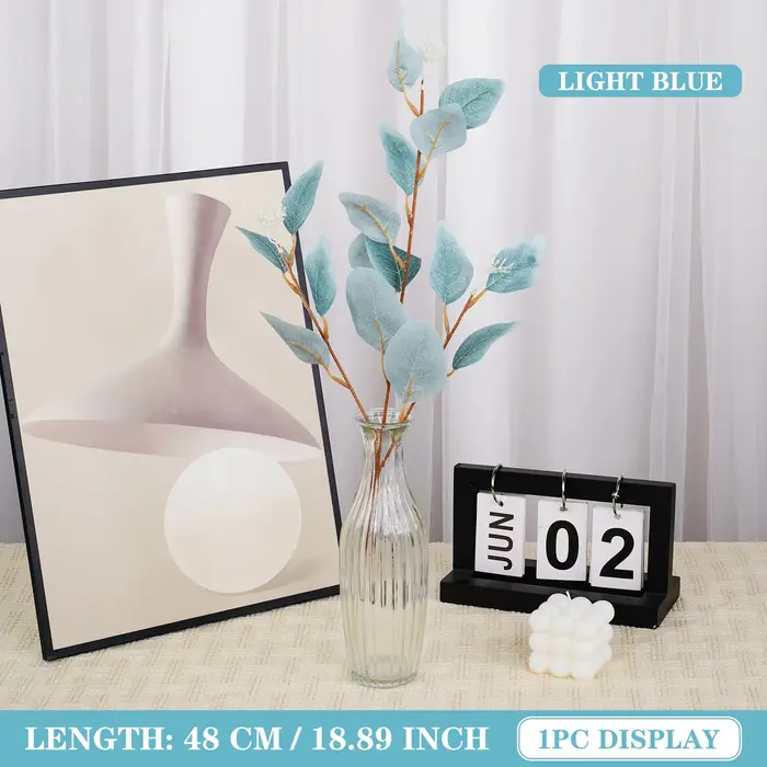 Plante artificielle d'eucalyptus longue branche d'automne