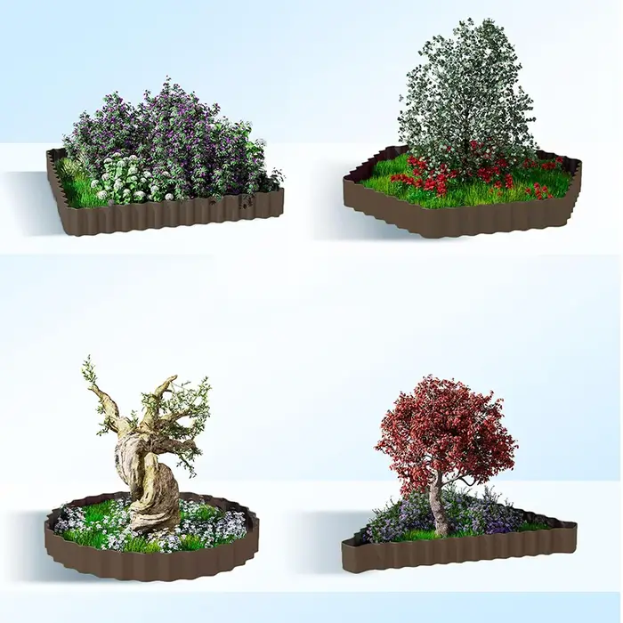 1pcs Brown Plastic Fence Field Garden