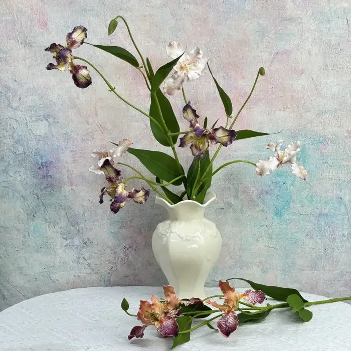 6 pièces de fleurs artificielles en soie