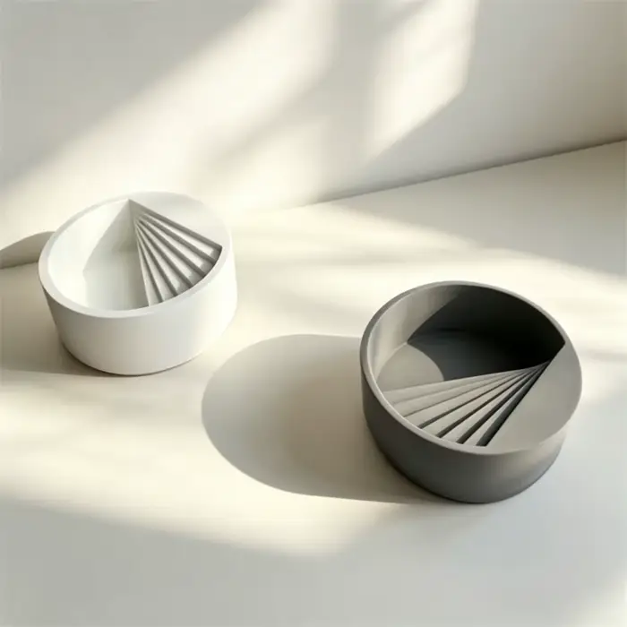 Moule en silicone pour pot de succulentes hexagonal rond en béton, pot de fleurs en ciment, pot à pierre aromatique en plâtre, décoration d'intérieur en plâtre