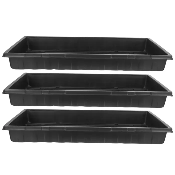 Lot de 3 plateaux de germination en plastique pour semis