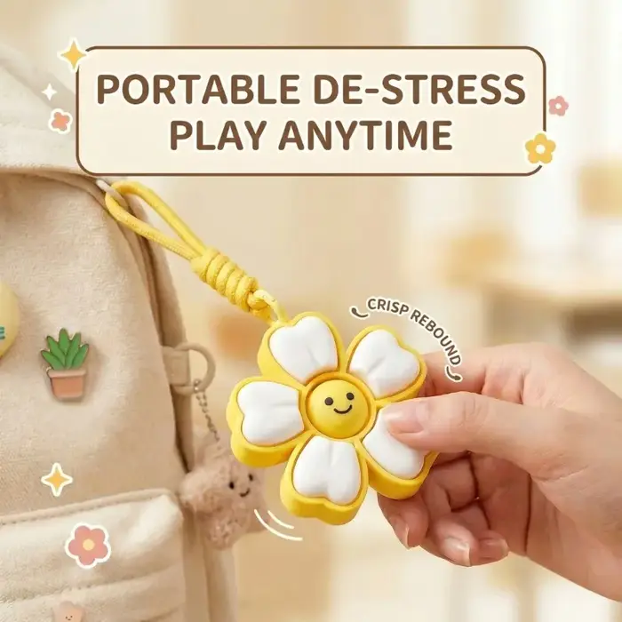 1 paquet de liège anti-stress en forme de fleur, imprimé en 3D avec Eco-PLA, joli liège en forme de margarita pour réduire le stress