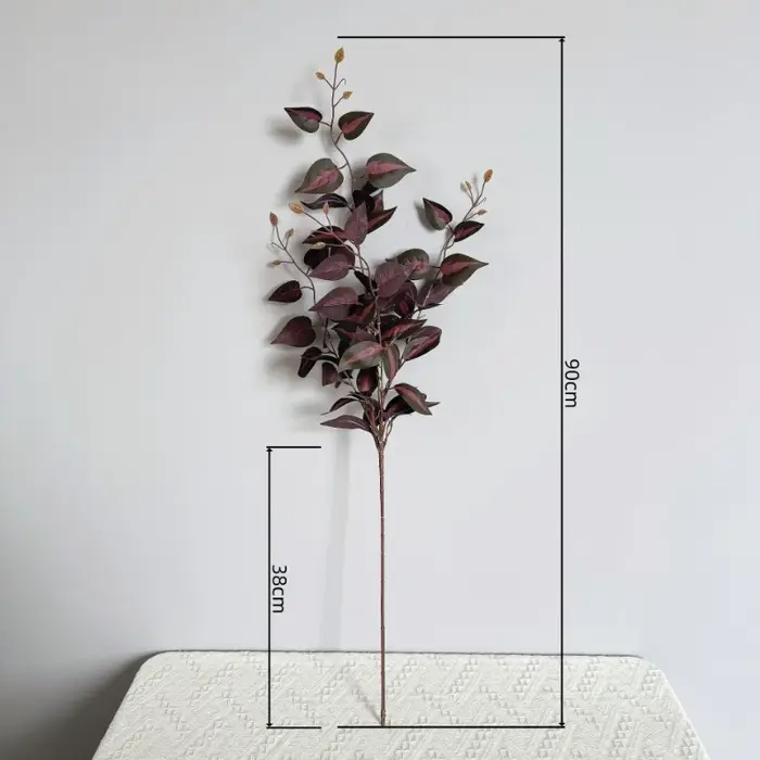 6 pièces de feuilles artificielles en soie