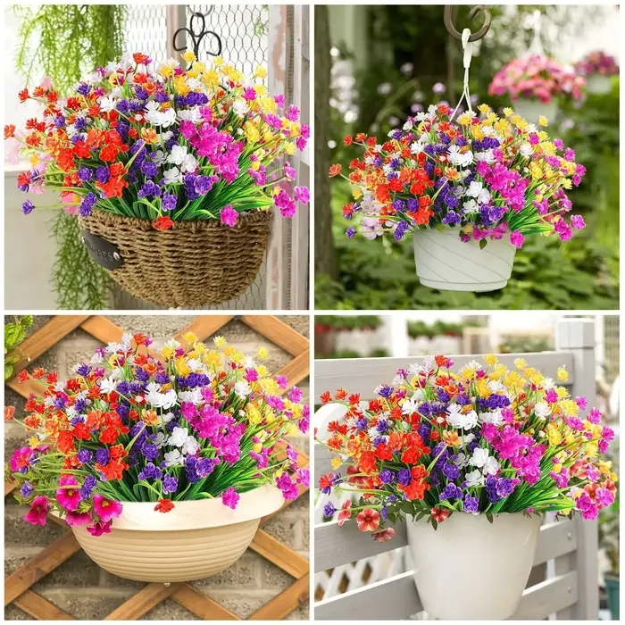 Fleur artificielle, herbe de printemps