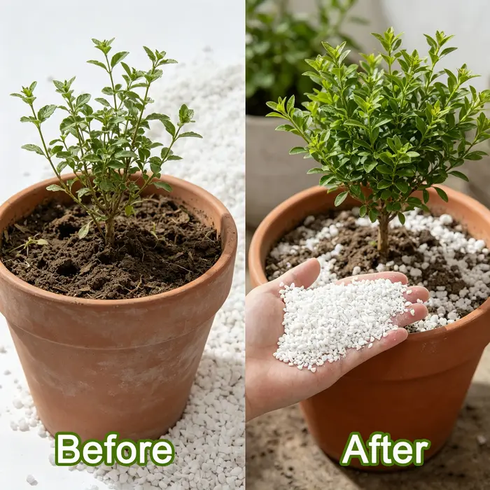 Perlite de jardinage, perlite organique pour plantes, substrat universel pour plantes succulentes et orchidées, adapté pour la couche de surface des pots