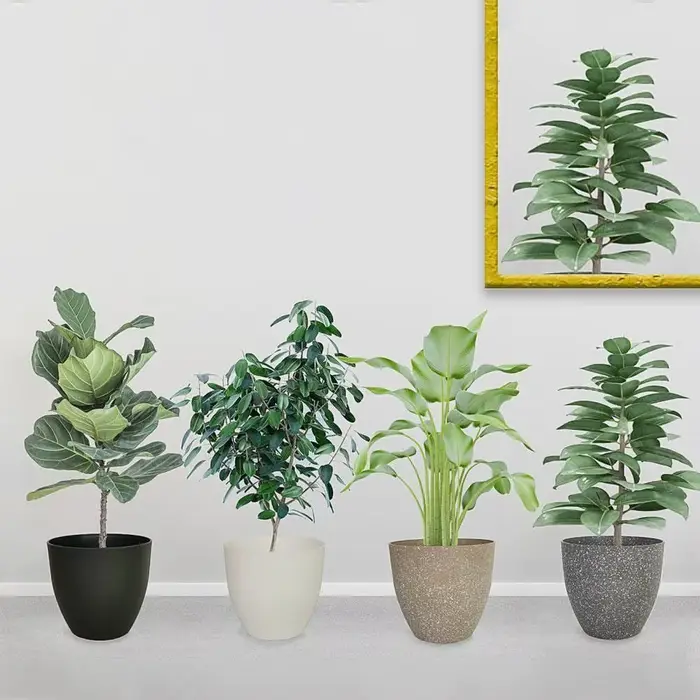 Pot de fleur en plastique givré