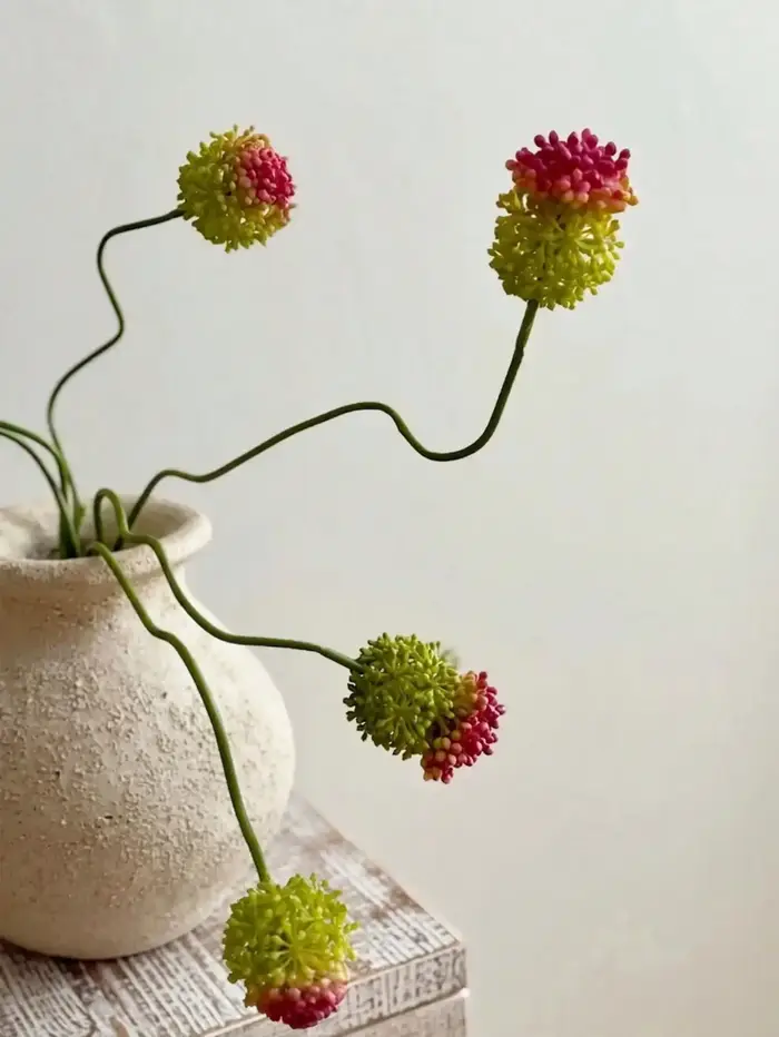 2 pièces d'alliums artificiels à 2 têtes