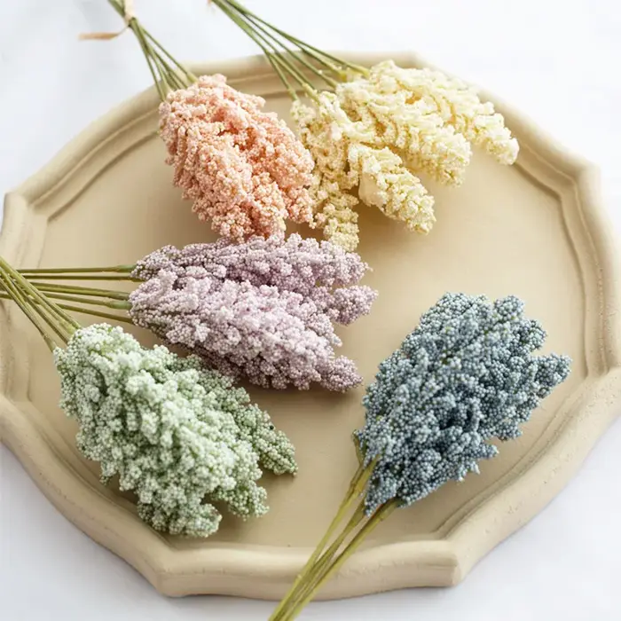 6 ensembles de fleurs simulées – plantes simulées multicolores
