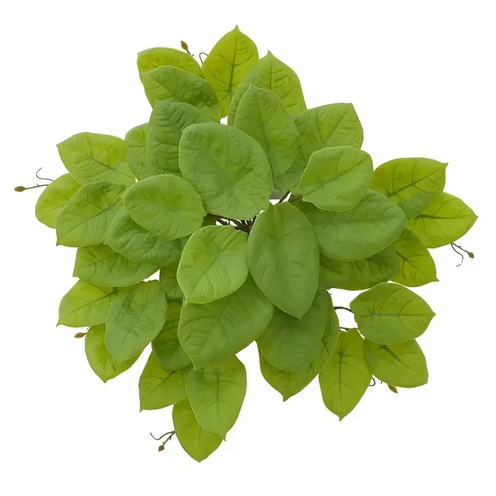Plantes artificielles réalistes faites à la main, 42 feuilles de verdure artificielle aux couleurs v