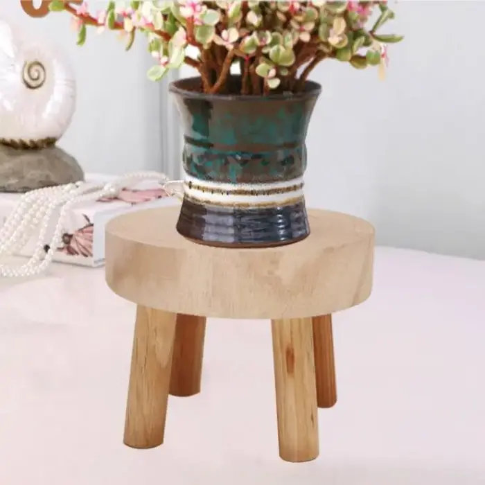 Support de plante en bois