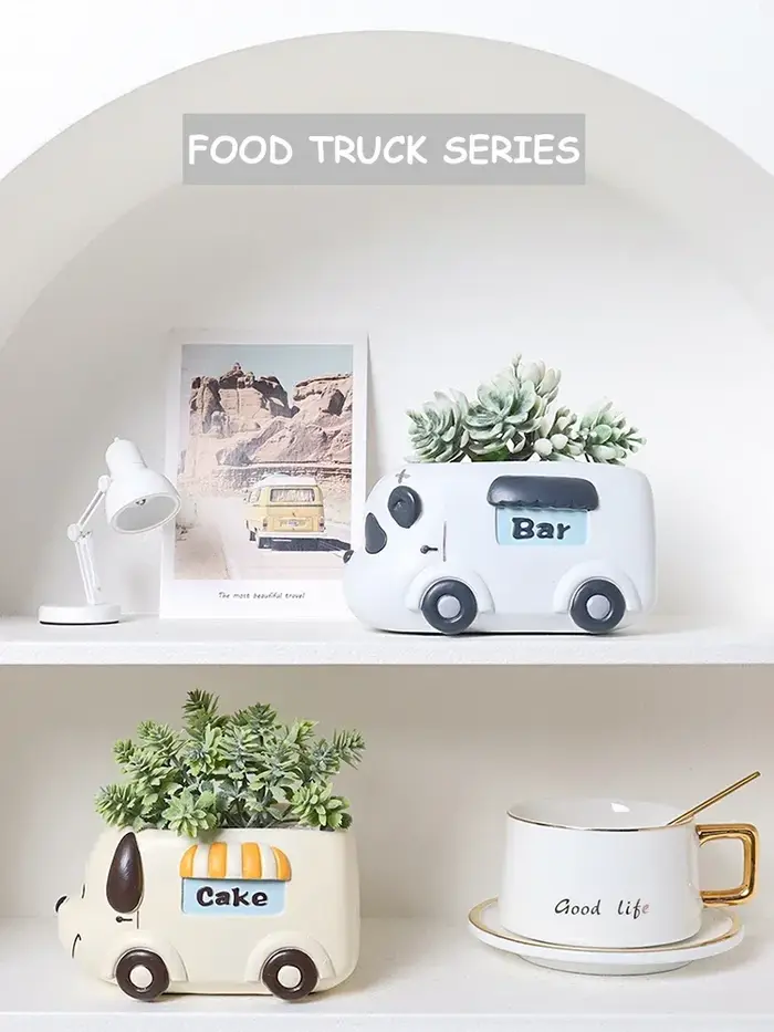 Pot de plantes succulentes en résine