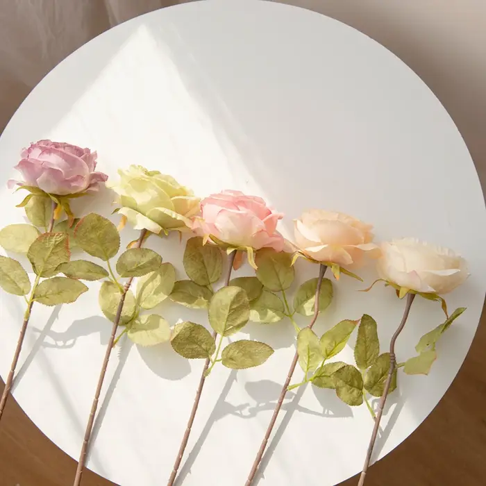 Bouquets de Roses artificielles au Caramel