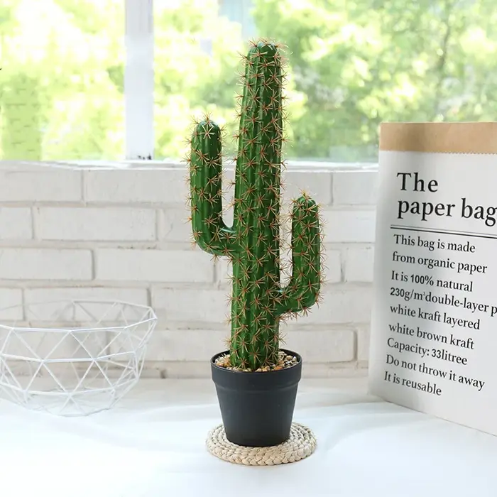 30/43cm plantes tropicales grand arbre de Cactus artificiel intérieur fausse plante succulente branche en plastique boule d'épine du désert pour la décoration intérieure