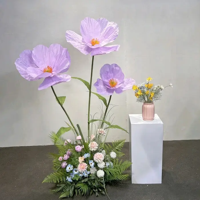 Fleurs artificielles en papier imperméable