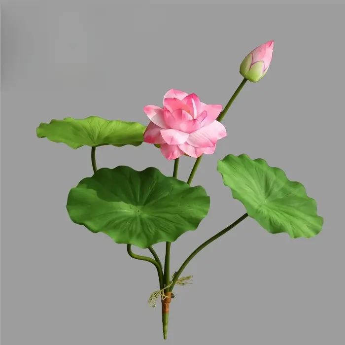 5 pièces de nouvelles branches de lotus roses chinoises