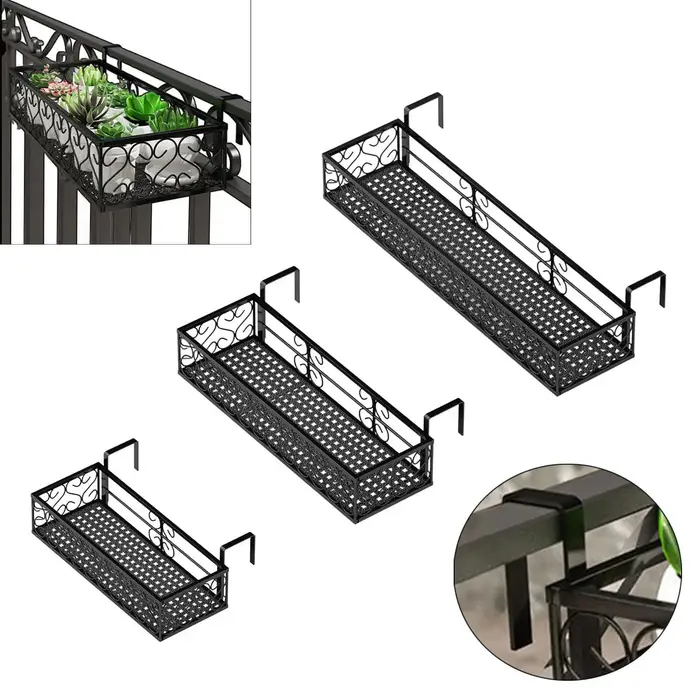 Présentoir de jardinière de garde-corps pour balcon