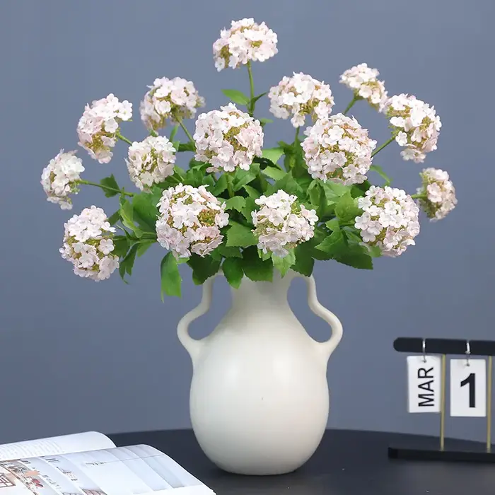 3 pièces de fleurs artificielles réalistes à 3 têtes