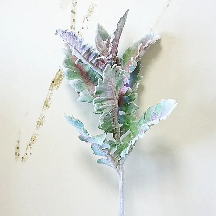 Fleurs artificielles feuille de soie flocage Lagomorpha fête Festive mariage décoration de la maison fausses plantes matériaux de Bouquet mural vert