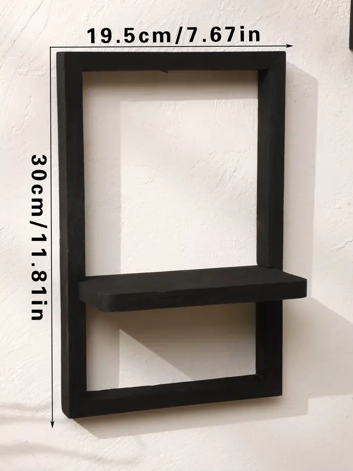 Étagère murale flottante en bois noir