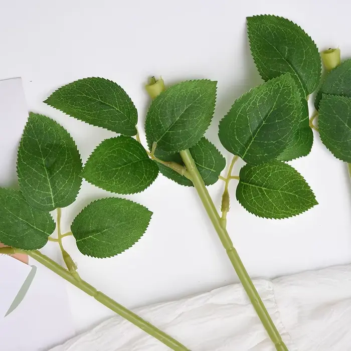 Tige de fleur verte artificielle, 10 pièces, matériel artisanal, accessoires de tige en fil fait à la main pour décoration de mariage et de maison