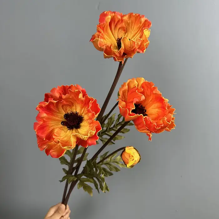 5 pièces de fleurs artificielles en PU