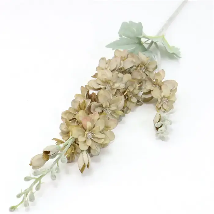 HMEOT 80cm 21 têtes de fleurs artificielles de delphinium longues, branche de plantes vertes, décora