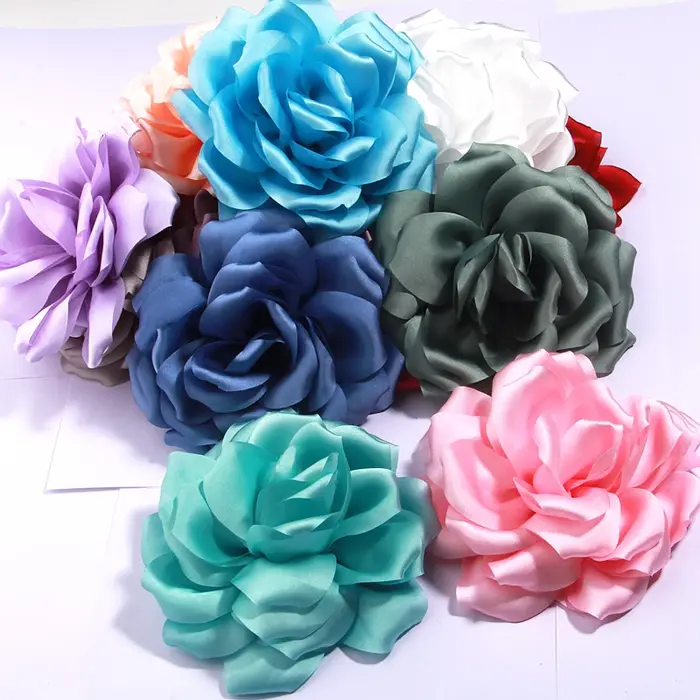 Lot de 10 fleurs artificielles vintage de 14 cm pour accessoires vestimentaires