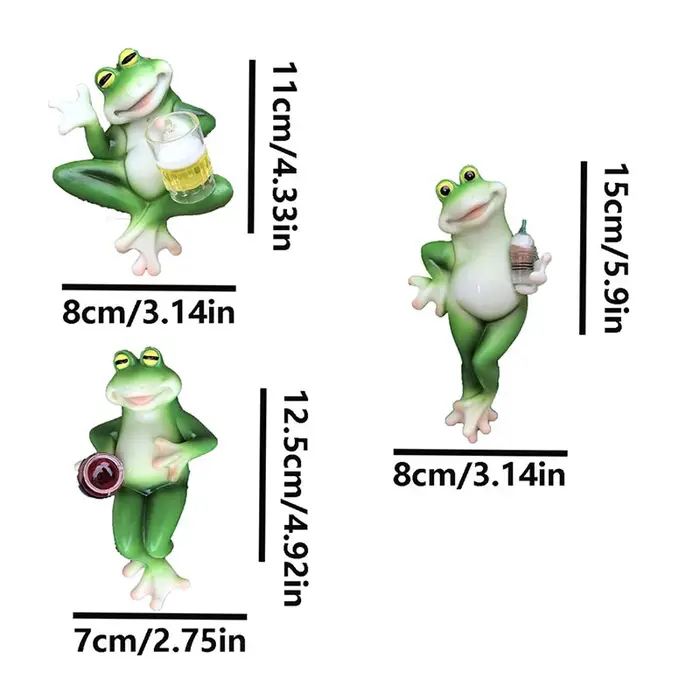 Figurine de grenouille pour suspendre aux plantes