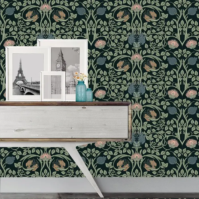 Papier peint floral de plantes américaines