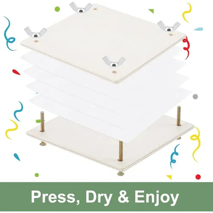 Kit de presse à fleurs en bois 4x4 pouces
