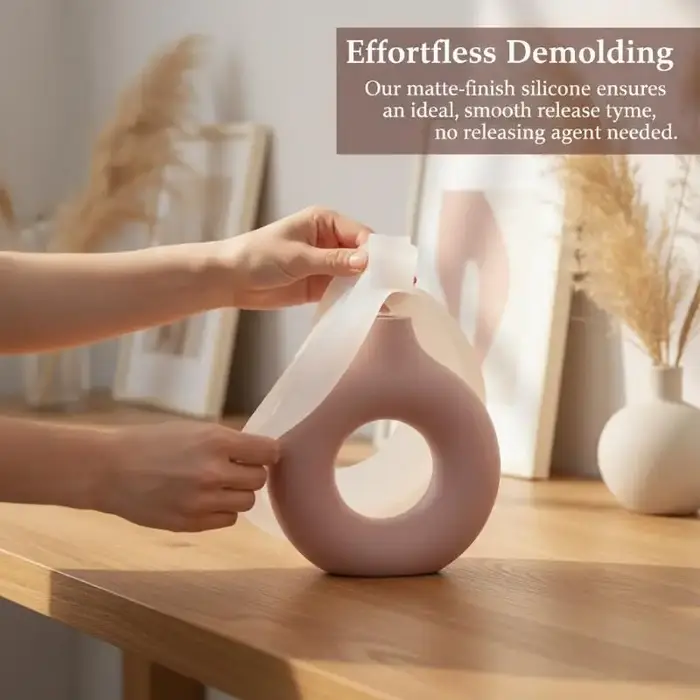 Moule en silicone en forme de donut nordique pour vase, pot de fleurs, mini vase pour arrangement floral, pot, moules en plâtre et résine, décoration intérieure