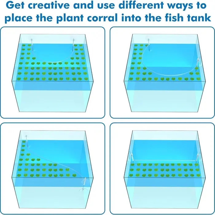 Clôture flottante pour plantes d'aquarium