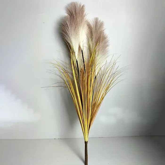 Nouveau faux Bouquet de roseaux, oignon en soie, grande plante artificielle, récolte de fleurs de ma